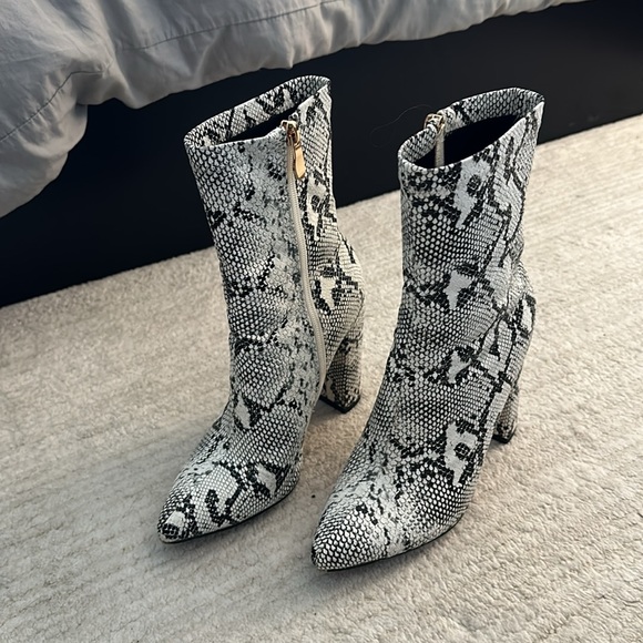 Snakeskin Booties - Picture 2 of 2